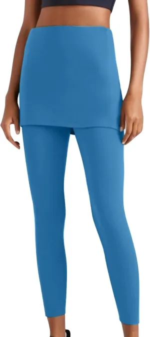 Womens Tennis Skirted Leggings Casual Workout Yoga Pants Golf Skapri with Skirts Activewear Joggers Active Skort