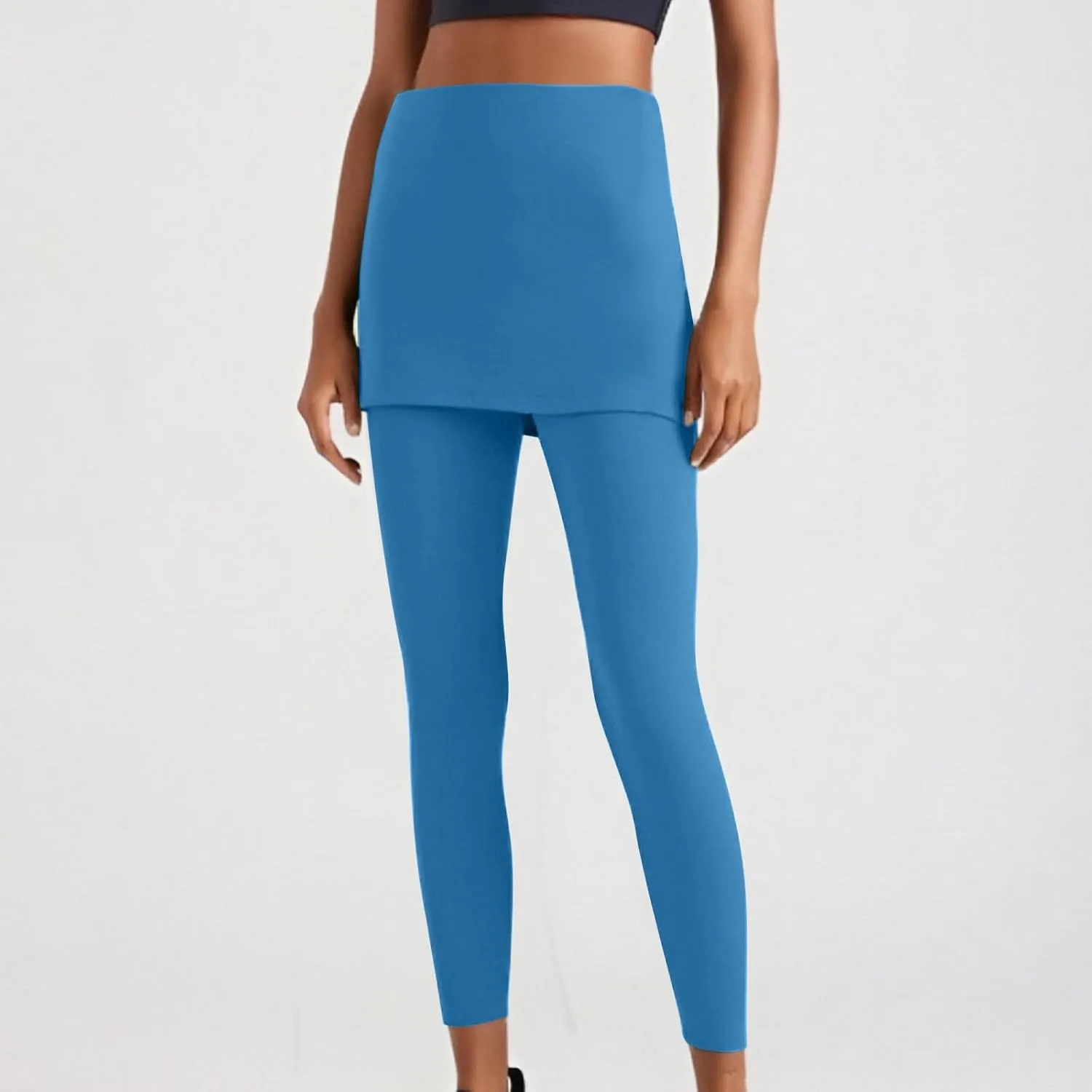 Womens Tennis Skirted Leggings Casual Workout Yoga Pants Golf Skapri with Skirts Activewear Joggers Active Skort