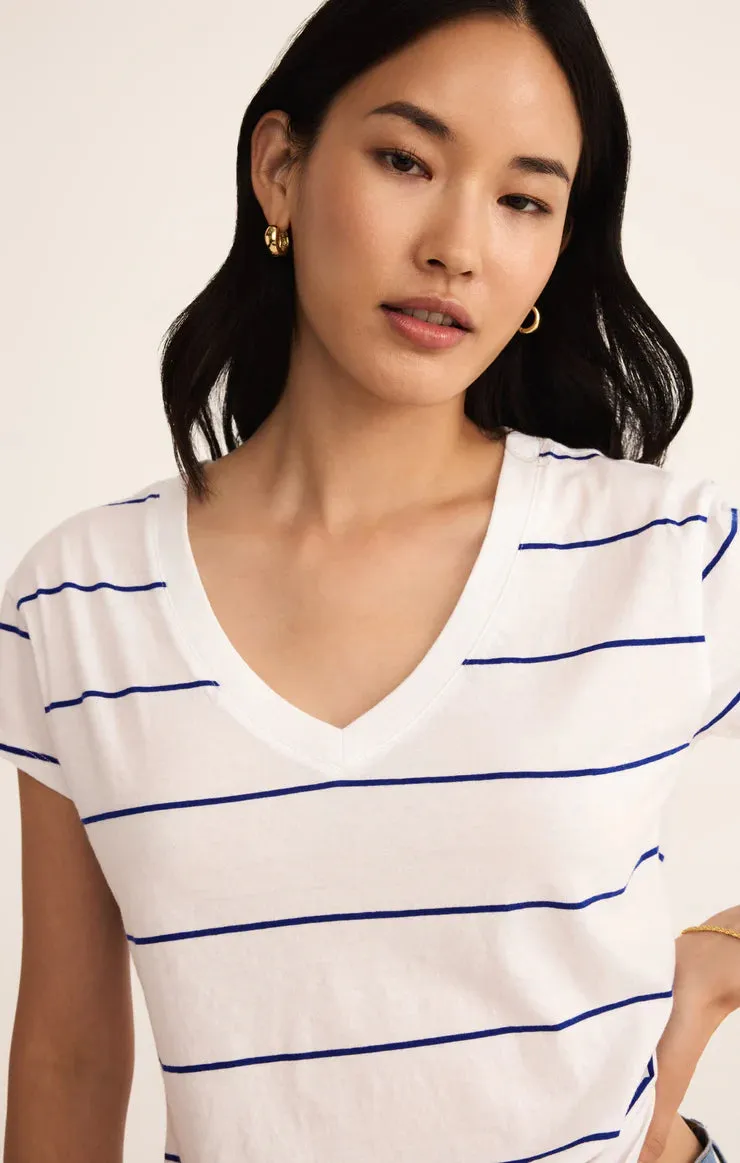 Z Supply ‘Striped Modern Vneck Tee’