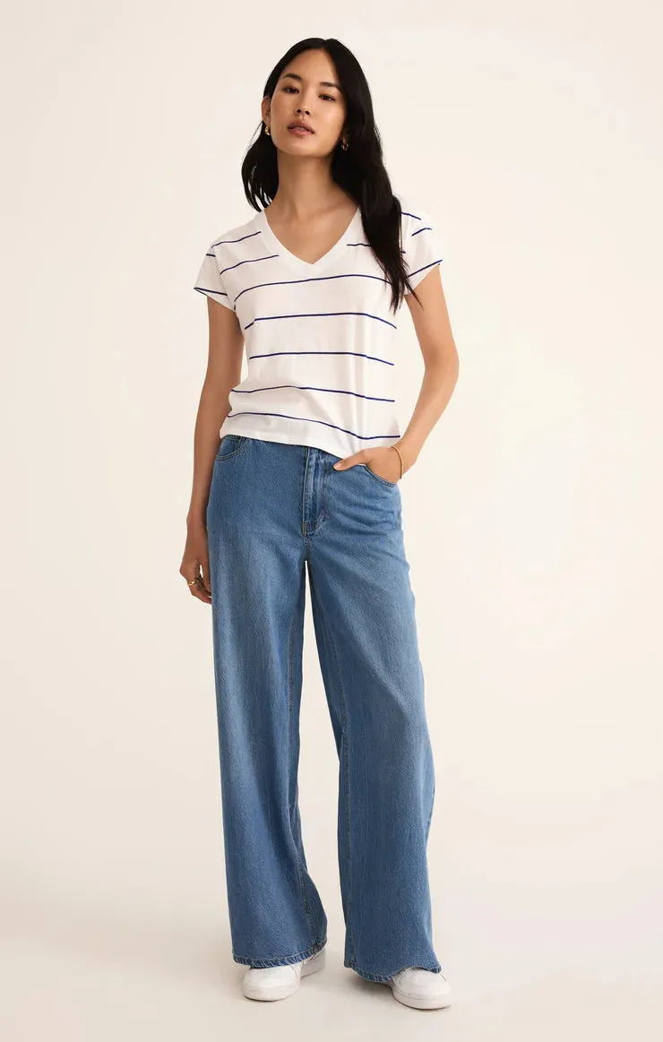 Z Supply ‘Striped Modern Vneck Tee’